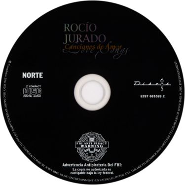 Carátula del disco óptico del CD «Canciones de amor»