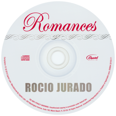 Carátula del disco óptico del CD «Romances»