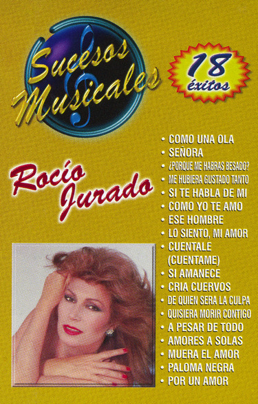 Carátula frontal de la CASETE «Rocío Jurado - Sucesos musicales»