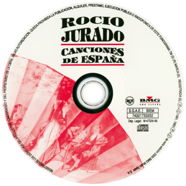 Carátula del disco óptico del CD «Canciones de España»