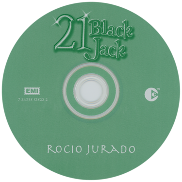 Carátula del disco óptico del CD «Rocío Jurado - 21 Black Jack»