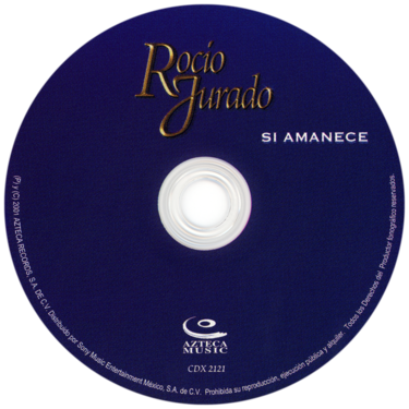 Carátula del disco óptico del CD single «Si amanece»