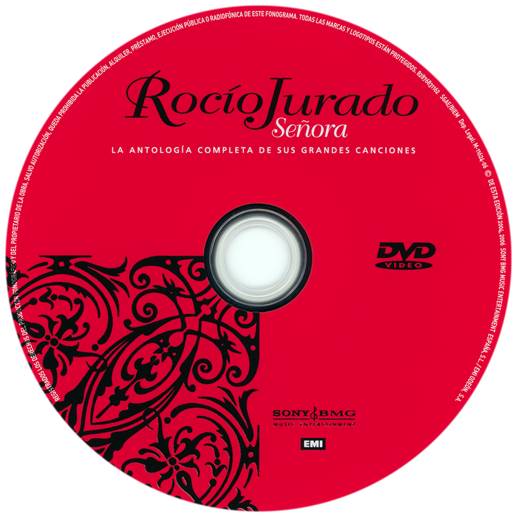 Carátula del disco óptico del DVD «Señora - La antología completa de sus grandes canciones»