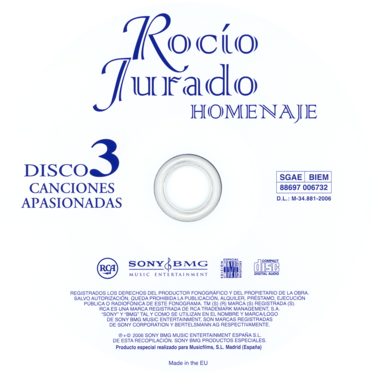 Carátula del disco óptico del CD «Homenaje»