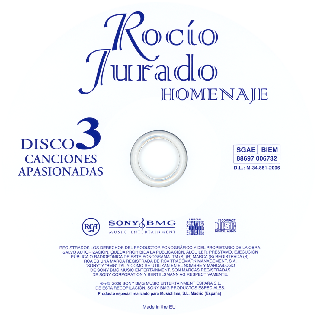 Carátula del disco óptico del CD «Homenaje»
