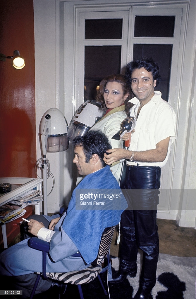 Rocío con Pedro Carrasco y el peluquero Rupert