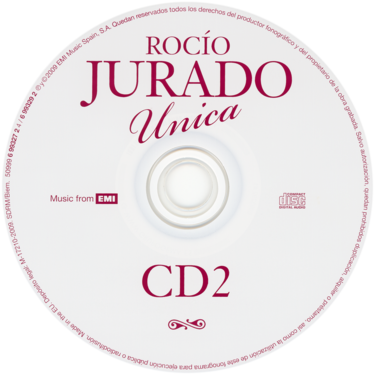 Carátula del disco óptico del CD 2 «Única»