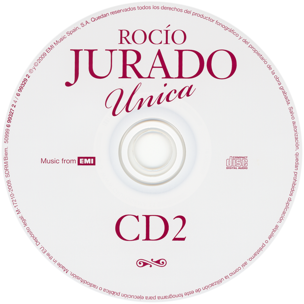 Carátula del disco óptico del CD 2 «Única»