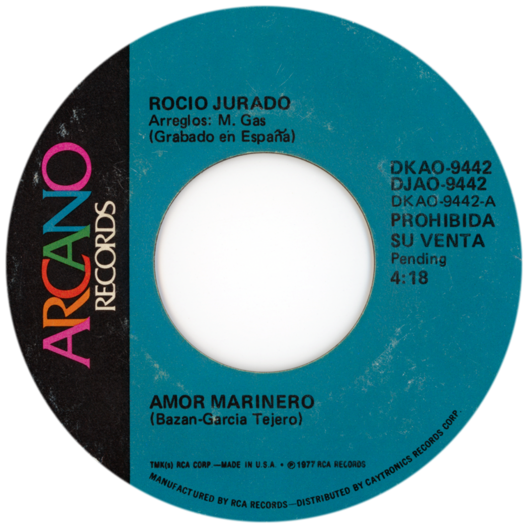 Carátula frontal del álbum single «Amor marinero», lado A