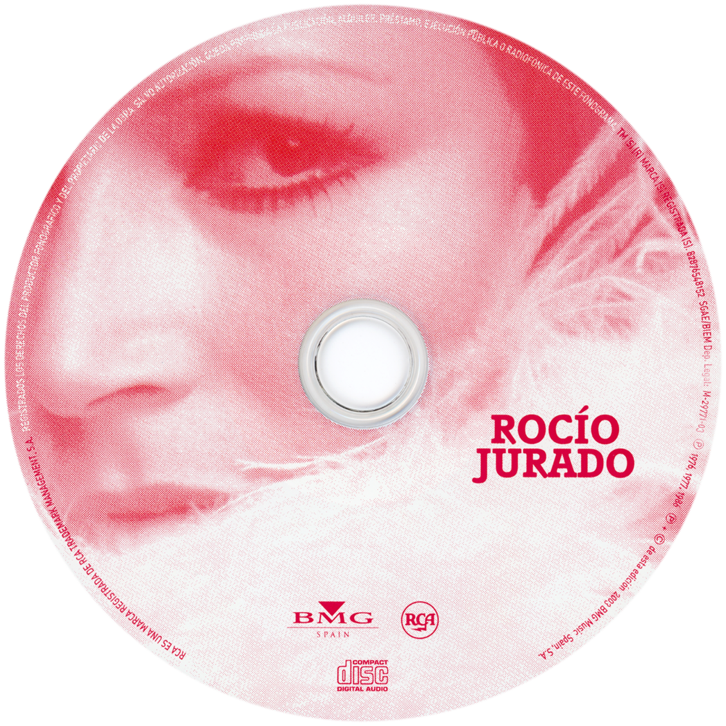 Carátula del disco óptico del CD «Rocío Jurado»