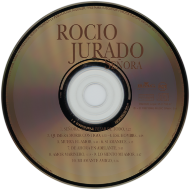 Carátula del disco óptico del CD «Señora»