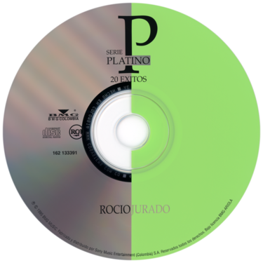 Carátula del disco óptico del CD «Serie platino - 20 éxitos»