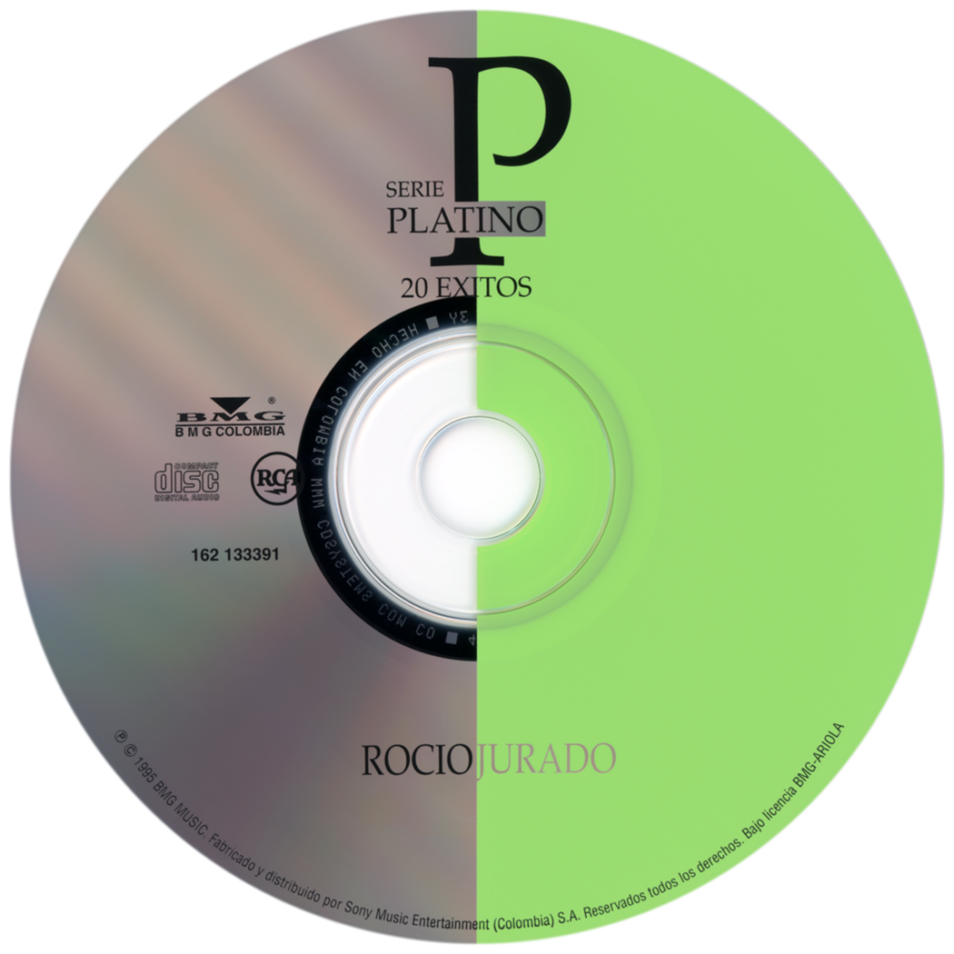 Carátula del disco óptico del CD «Serie platino - 20 éxitos»