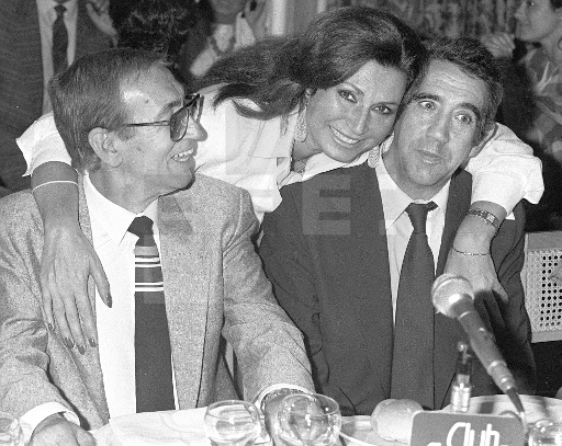 Rocío con los humoristas Miguel Gila y Chumy Chumez