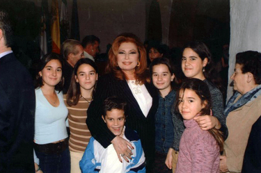 Rocío con su gente