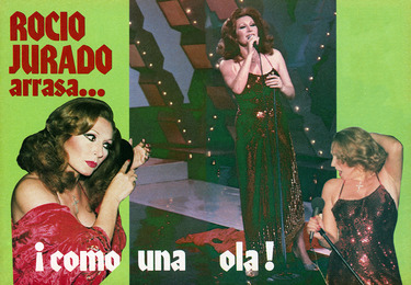 Rocío durante una actuación en Chile.