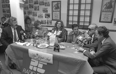 Alejo García, Concha Velasco, Rocío, Pedro Moya, Matías Prats y José María Álvarez del Manzano