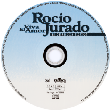 Carátula del disco óptico del CD «¡Viva el amor! - 18 grandes éxitos»