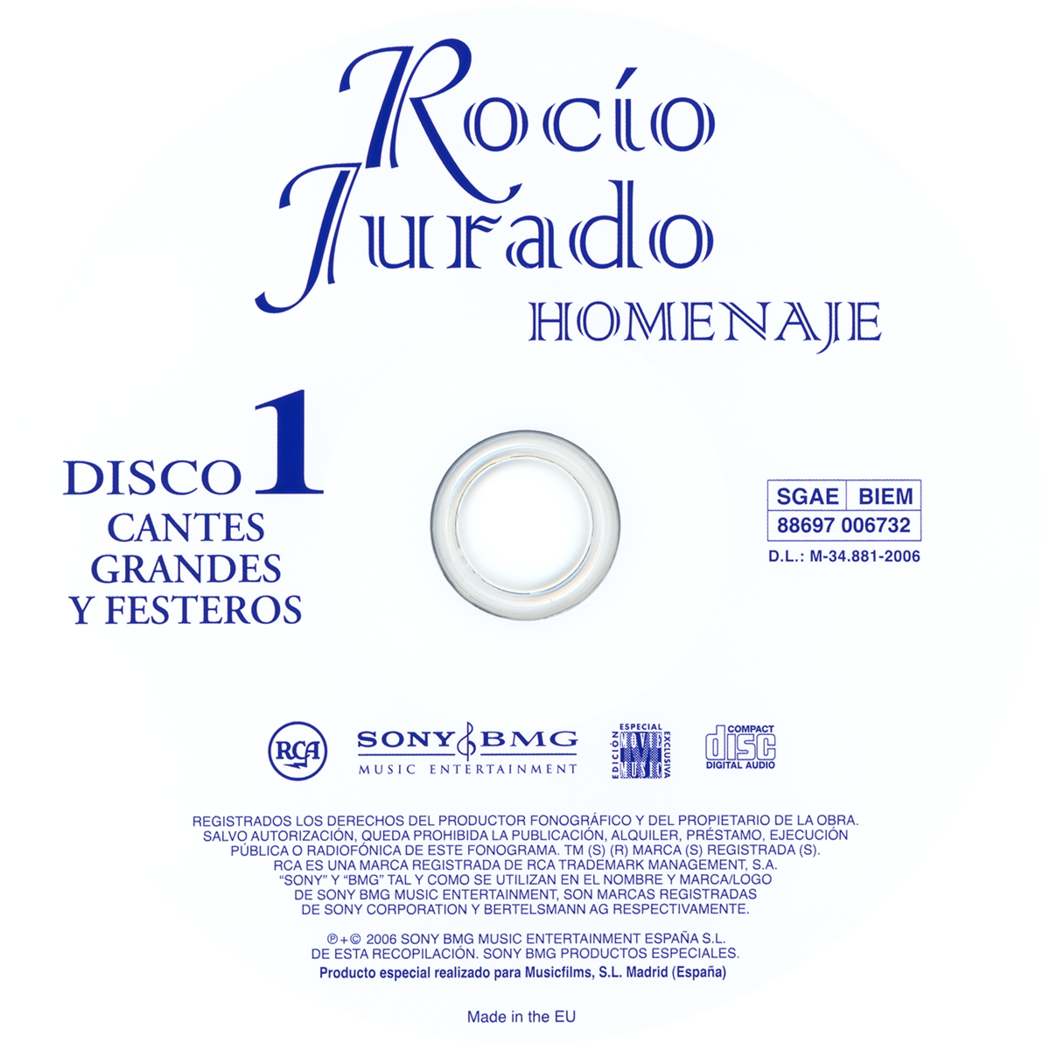 Carátula del disco óptico del CD «Homenaje»