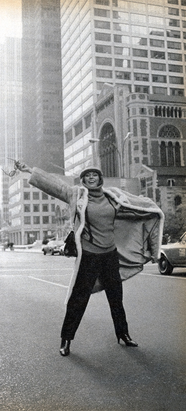 Rocío en un calle de Nueva York