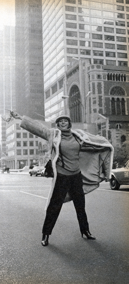 Rocío en un calle de Nueva York