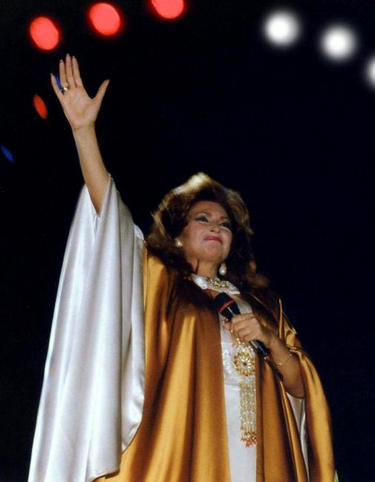 Rocío en concierto