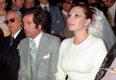 Rocío Jurado y Pedro Carrasco durante la boda religiosa
