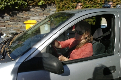 Mari Carmen Ortega Cano, cuñada de Rocío Jurado, a su salida de la residencia de Rocío
