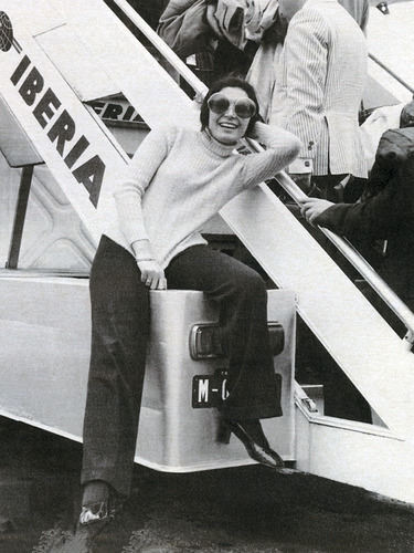 Rocío antes de partir hacia México