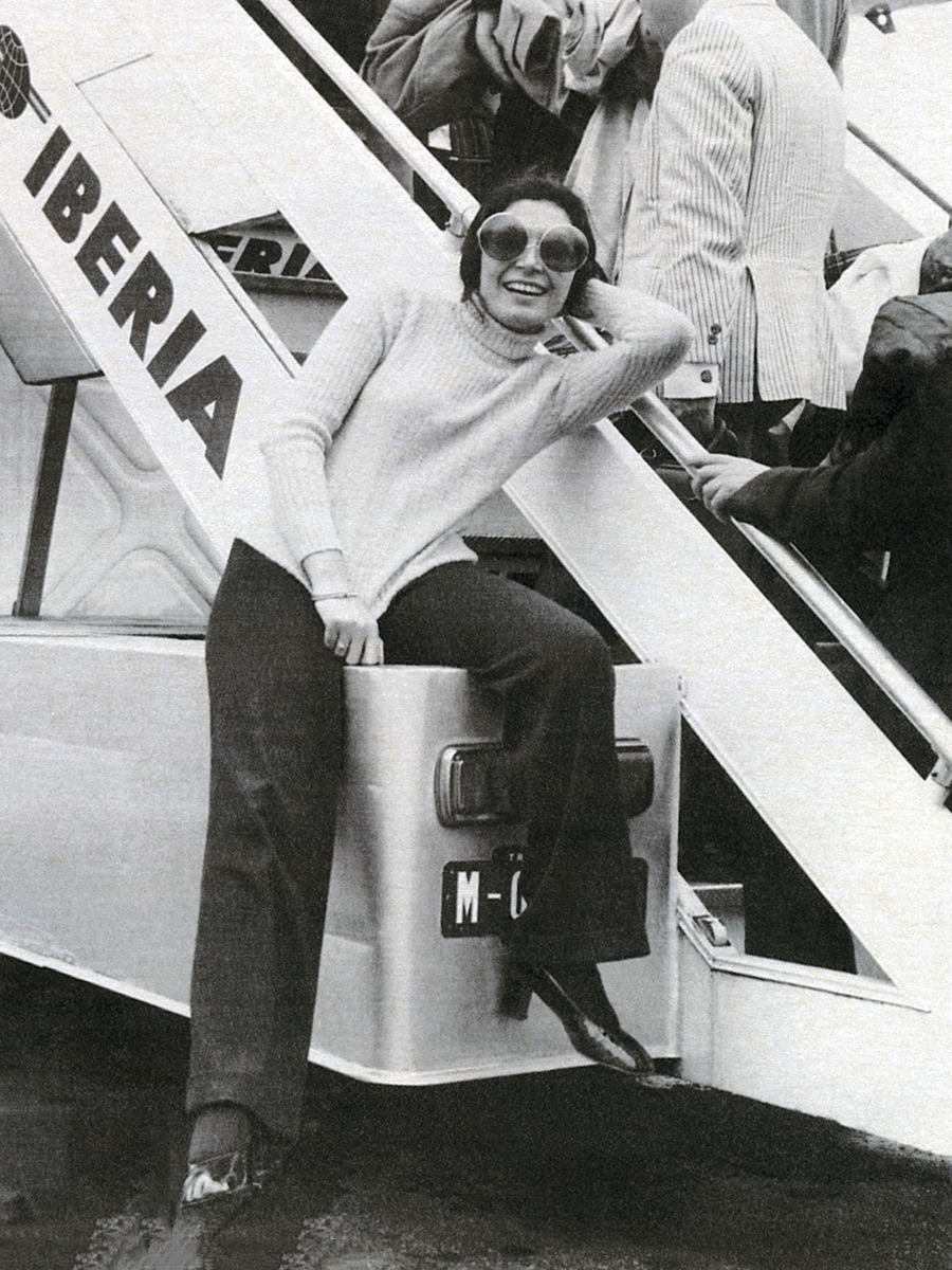 Rocío antes de partir hacia México