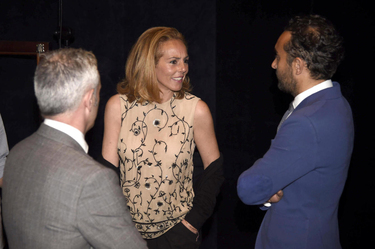 Rocío Carrasco y Fidel Albiac en la presentación del sello en homenaje a su madre, Rocío Jurado.