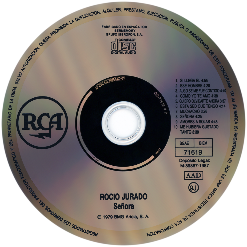 Carátula del disco óptico del CD «Señora»