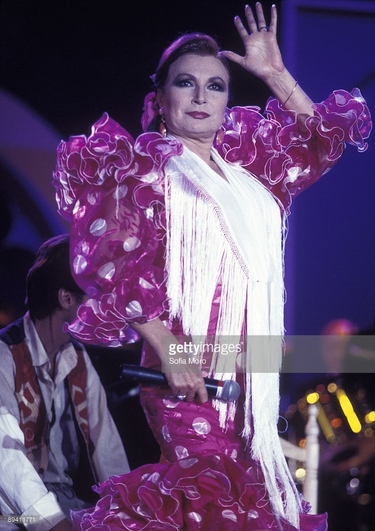 Rocío durante un concierto