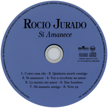 Car&aacute;tula del disco &oacute;ptico del CD &laquo;Si amanece&raquo;
