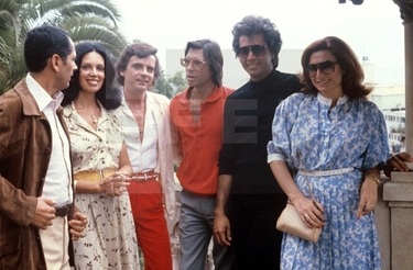 Juan Sebastián, Manuel Alejandro, José Luis Rodríguez «El Puma» y Rocío Jurado durante el Festival de Viña del Mar