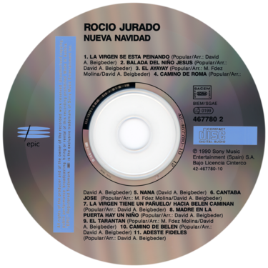 Car&aacute;tula del disco &oacute;ptico del CD &laquo;Nueva Navidad&raquo;