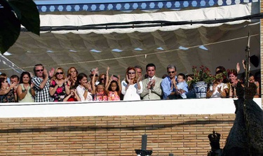 Rocío Jurado y familiares en la procesión de la Virgen de Regla