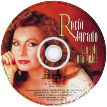 Carátula del disco óptico del CD «Tan solo una mujer»