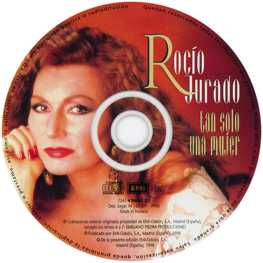 Carátula del disco óptico del CD «Tan solo una mujer»