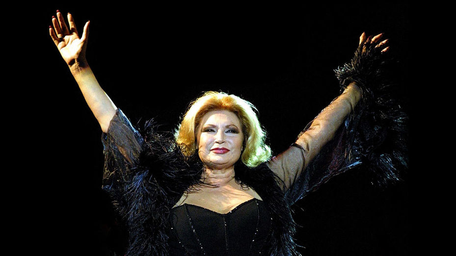 Rocío Jurado durante un concierto