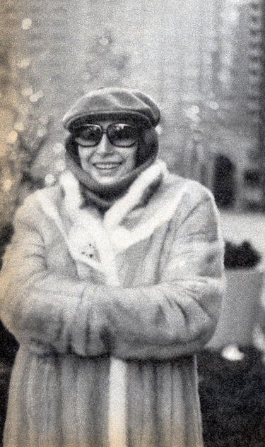 Rocío en un calle de Nueva York