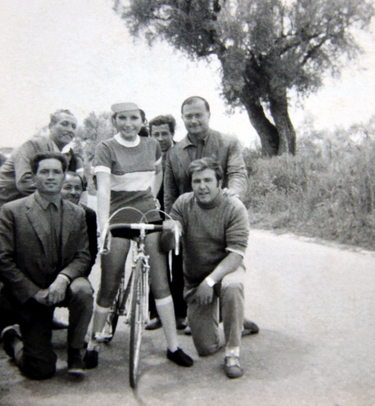 Rocío con admiradores