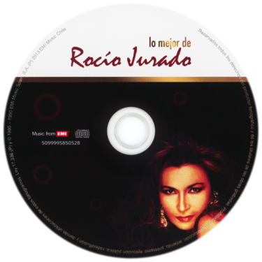 Car&aacute;tula del disco &oacute;ptico del CD &laquo;Lo mejor de Roc&iacute;o Jurado&raquo;