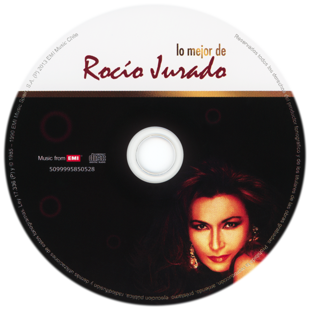 Carátula del disco óptico del CD «Lo mejor de Rocío Jurado»
