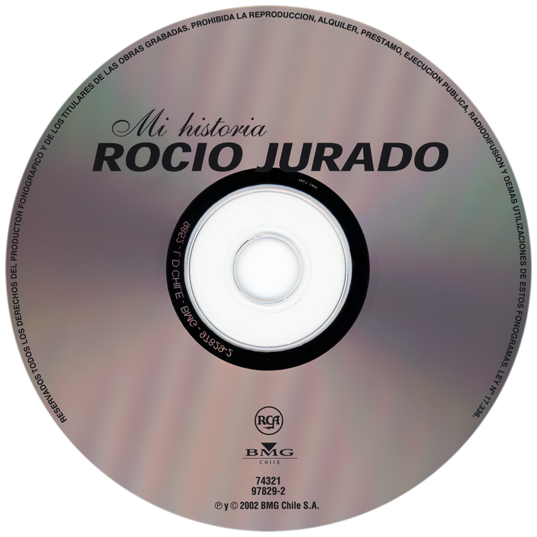 Carátula del disco óptico del CD «Mi historia»