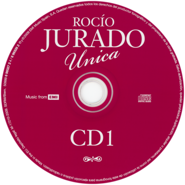 Carátula del disco óptico del CD 1 «Única»