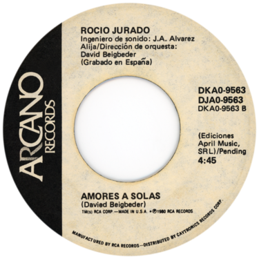 Etiqueta del vinilo single «Señora», lado B