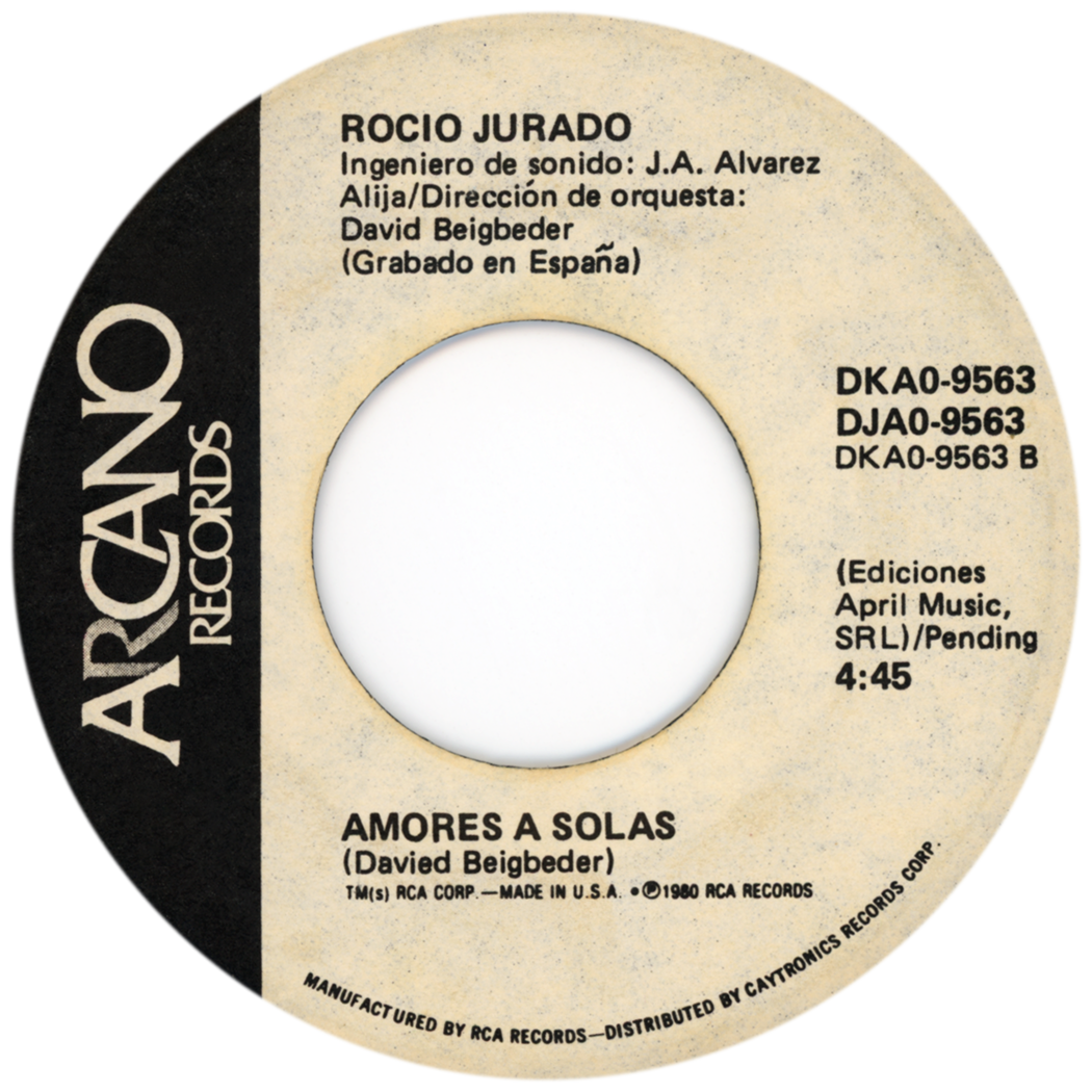 Etiqueta del vinilo single «Señora», lado B