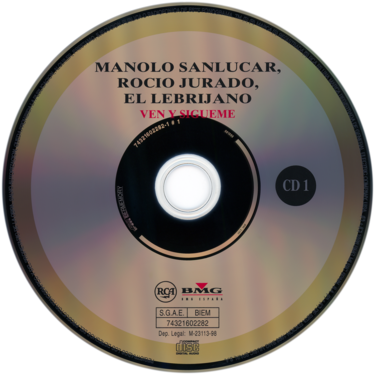 Carátula del disco óptico del CD 1 «Ven y sígueme - Un gitano llamado Mateo»