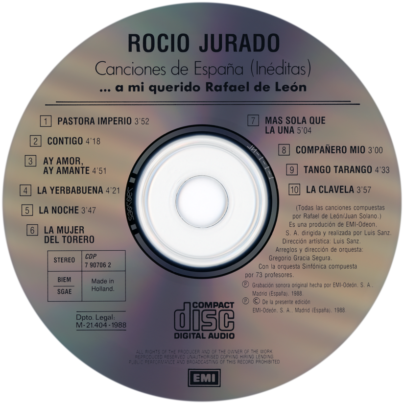 Canciones de España (Inéditas) - ... a mi querido Rafael de León